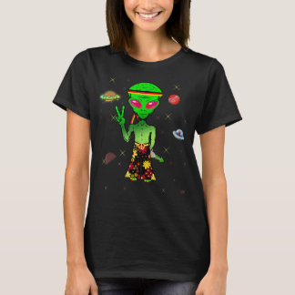 Camiseta Frieden paz psicodélica hippie Espacio Alien Germa