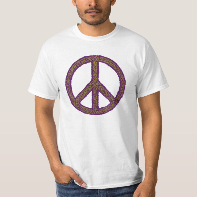 Camiseta Friedenszeichen lila (Anverso)