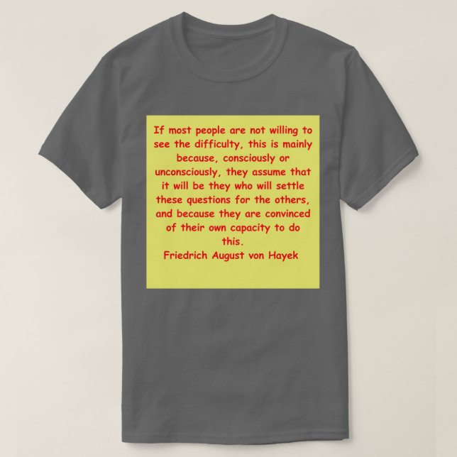 Camiseta Friedrich August von Hayek 27 (Diseño del anverso)