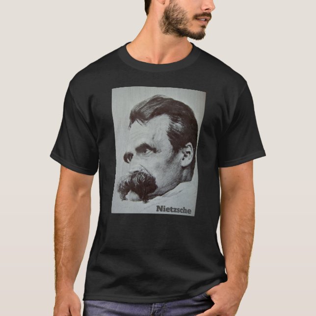 Camiseta Friedrich Nietzsche (dibujado por Hans Olde) (Anverso)