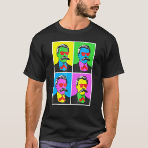 Camiseta Friedrich Nietzsche Pop Art Poster Style