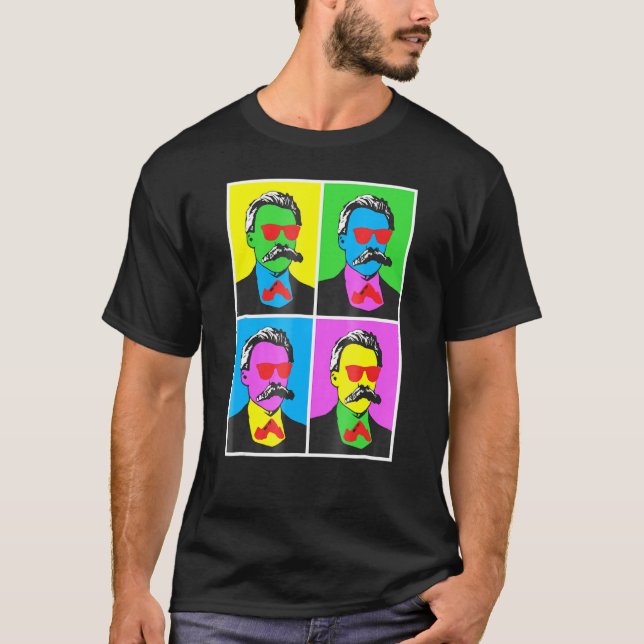 Camiseta Friedrich Nietzsche Pop Art Poster Style (Anverso)