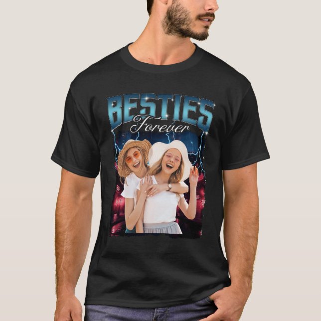 Camiseta Friends Besties Bootleg Rap Retro Custom Photo (Anverso)