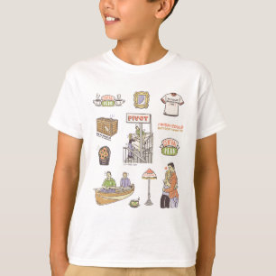 Camiseta FRIENDS™   Iconos de Dibujos Animados