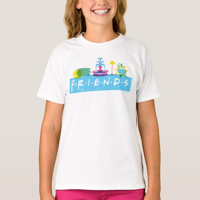 Camiseta FRIENDS™ | Logotipo con iconos (Anverso)