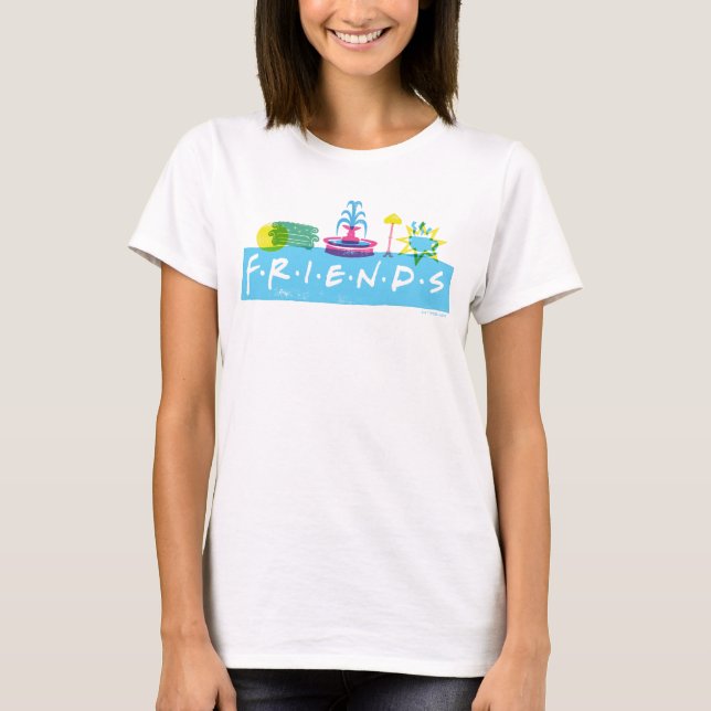 Camiseta FRIENDS™ | Logotipo con iconos (Anverso)
