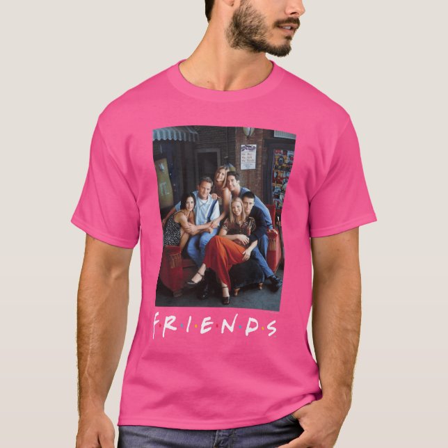 Camiseta Friends Main Characters Retro Group Poster retro (Anverso)