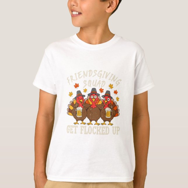 Camiseta Friendsgiving Squad Turkey Thanksgiving Friends Dr (Anverso)