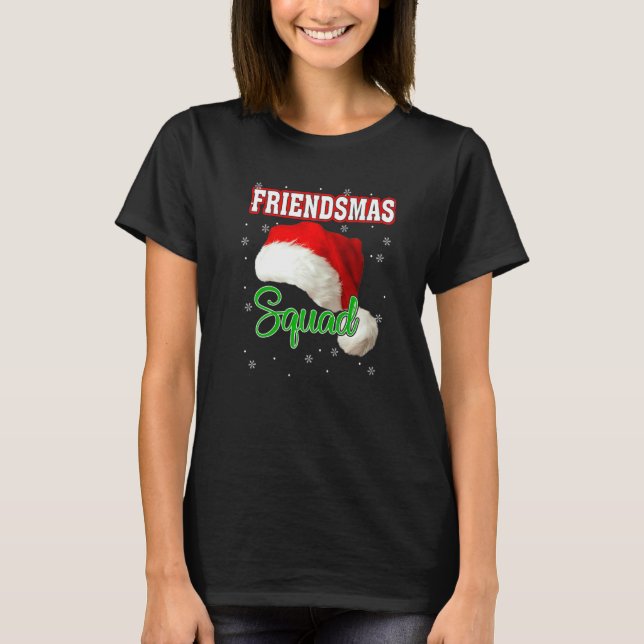 Camiseta Friendsmas Santa Hat Squad Xmas Group vacaciones d (Anverso)