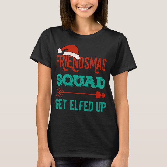 Camiseta Friendsmas Squad Se Cansa De Los Navidades De Coin (Anverso)