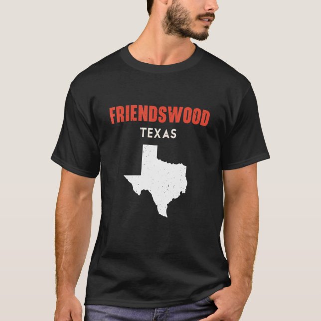Camiseta Friendswood Texas USA State America Travel Textile (Anverso)