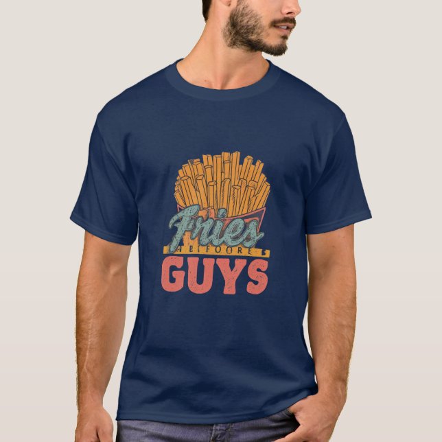 Camiseta Fries antes de los gatos (Anverso)