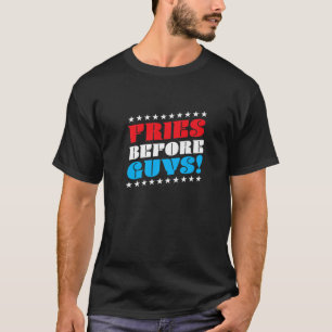 Camiseta Fries antes de muchachos, divertidas patatas frita