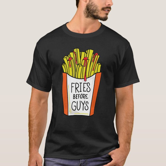 Camiseta Fries antes de muchachos feminismo feminista Derec (Anverso)