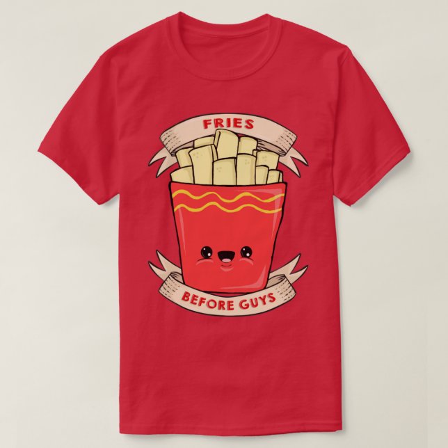 Camiseta Fries Antes Que Los Chicos (Diseño del anverso)
