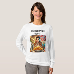 Camiseta Fries Antes Que Los Chicos, Funny Diseño De Camise