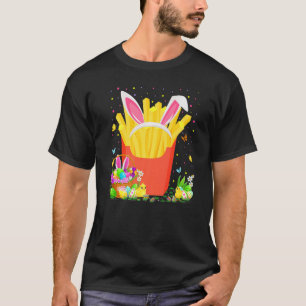 Camiseta Fries Francesas Comida Pascua Huevos Caza Bunny Fr