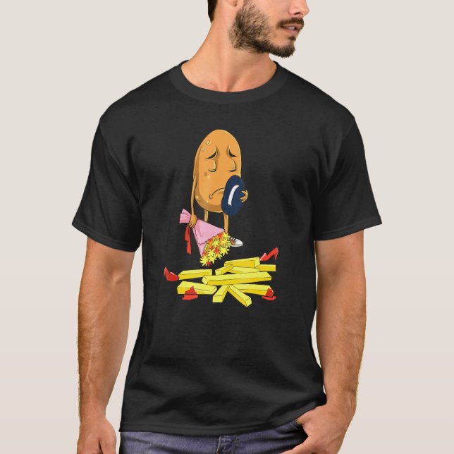 Camiseta Fries francesas de la papa (Anverso)
