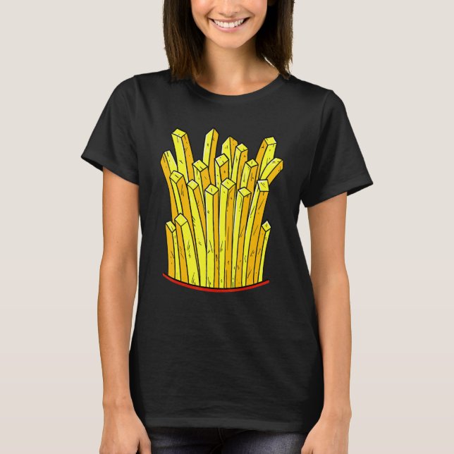 Camiseta Fries francesas disfraces de comida rápida Fry fra (Anverso)