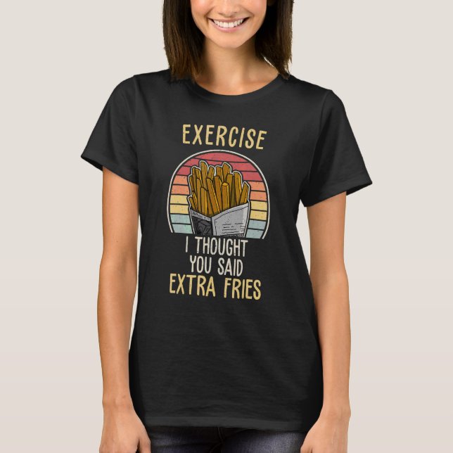 Camiseta Fries francesas Fastfood Potato Currywurs francese (Anverso)