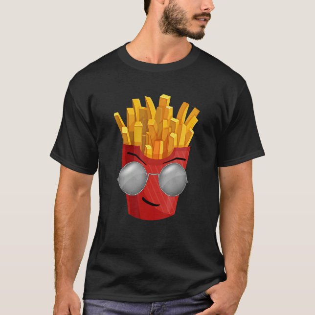 Camiseta Fries Francesas Hipster Style Fast Food Art (Anverso)