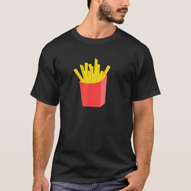 Camiseta Fries Francesas Para Hombres Hombres Hombres Famos (Anverso)
