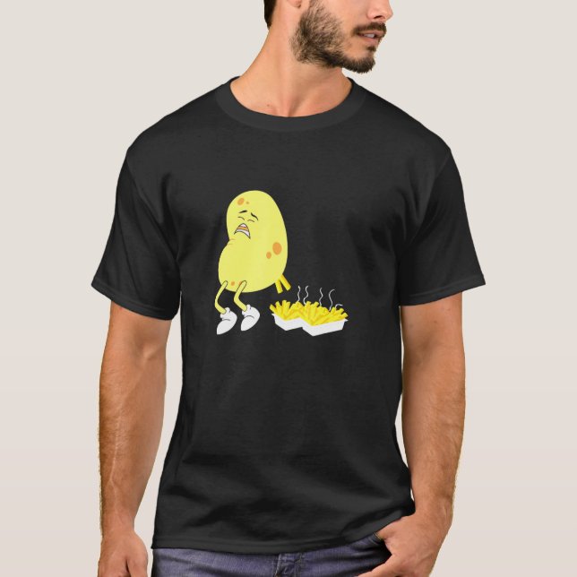 Camiseta Fries Francesas Patatas Pooping Fries (Anverso)