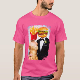 Camiseta Fries franceses Hamburger Love Fast Food Funny Par