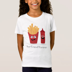 Camiseta Fries franceses y mejor amigo del Ketchup