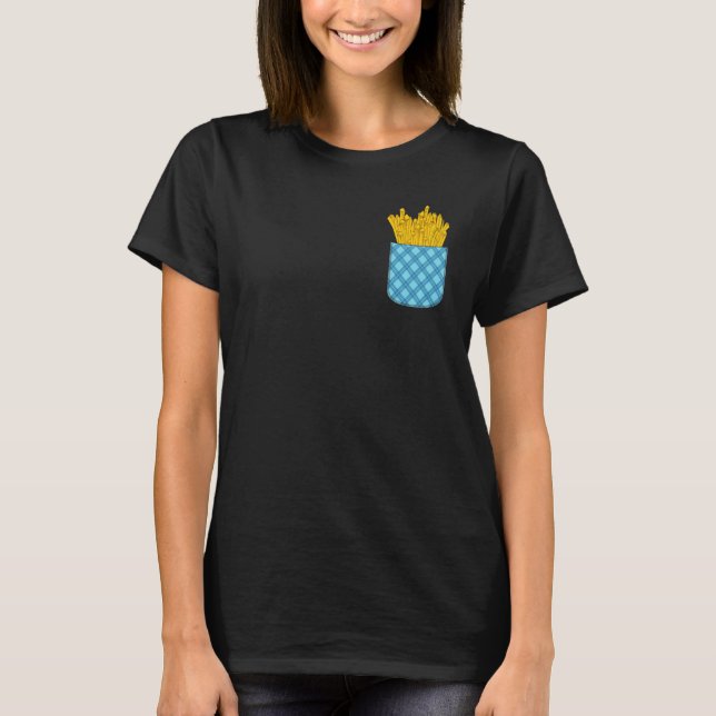 Camiseta Fries Lover Foodie Fast Food Cute Pocket Potato Fr (Anverso)