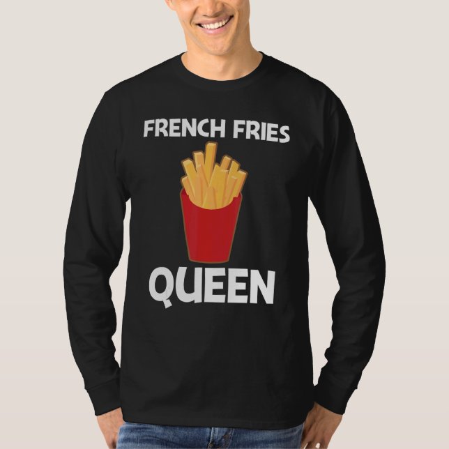Camiseta Fries Para Mujeres Mamá Patata Fry Fast Food Burge (Anverso)