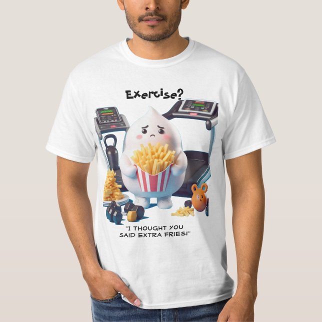 Camiseta Fries vs. Fitness (Anverso)