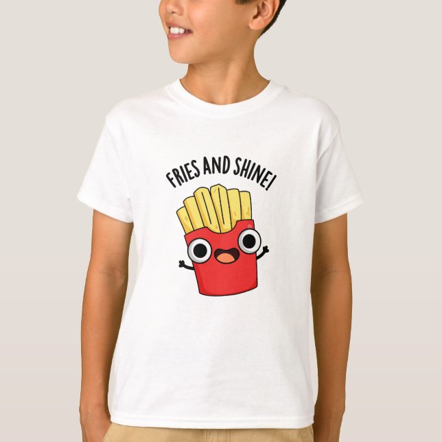 Camiseta Fries Y Brillos Graciosos De Comida (Anverso)