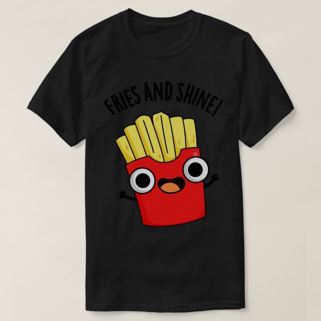 Camiseta Fries Y Brillos Graciosos De Comida 1 (Diseño del anverso)