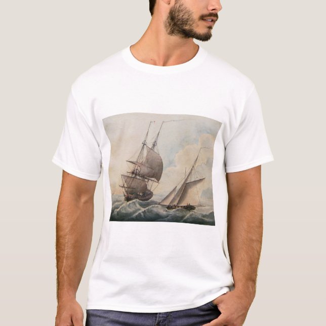 Camiseta Frigate en un oleaje del siglo XVII (Anverso)