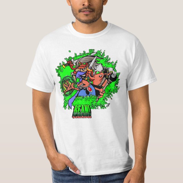 Camiseta ¡Frijol! Héroes Hombres    (Anverso)