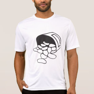 Camiseta Frijoles Derramados Contorno Negro y Blanco