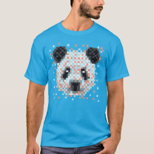 Camiseta Friki de la panda del pixel