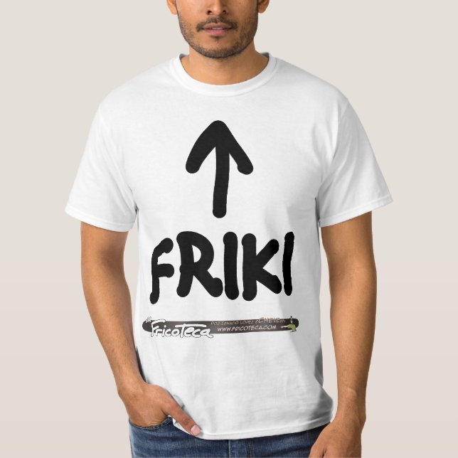Camiseta Friki (Negro sobre blanco) (Anverso)