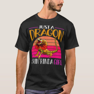 Camiseta Frilled Lizard Un Dragón Lovin Kinda Chica Herp