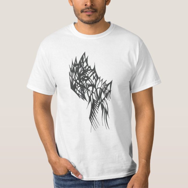 Camiseta Fringe Black White Abstract Tribal Tattoo Art (Anverso)