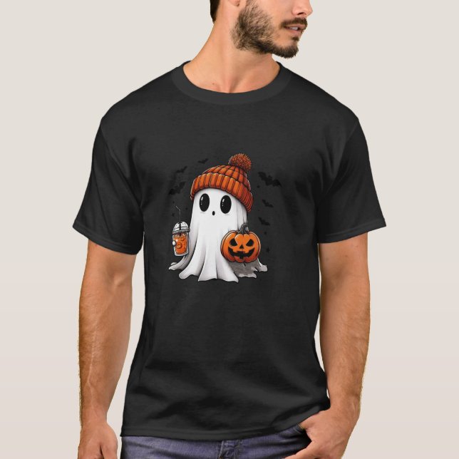 Camiseta Frío Retro Como Mi Tapón De Café De Alma Fantasma  (Anverso)