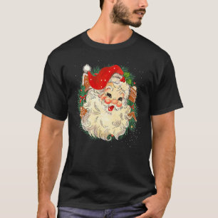 Camiseta Frio rostro de Santa Claus de Navidad vintage rega