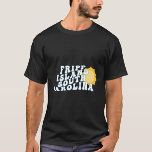Camiseta Fripp Island South Carolina Sc Retro Wavy Vacacion