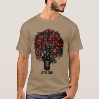 Camiseta Frisbee Gol, Estúpido Árbol de disco divertido