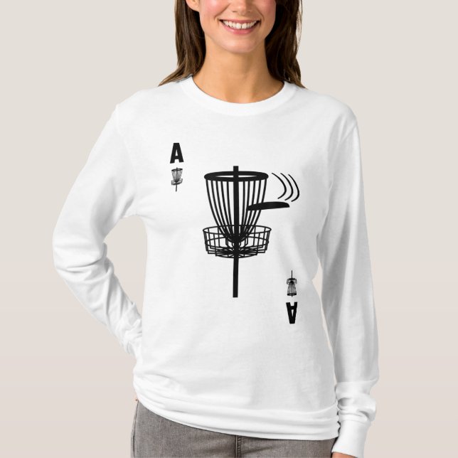 Camiseta Frisbee Golf Hole In One Ace Card Funny Disk Golf (Anverso)