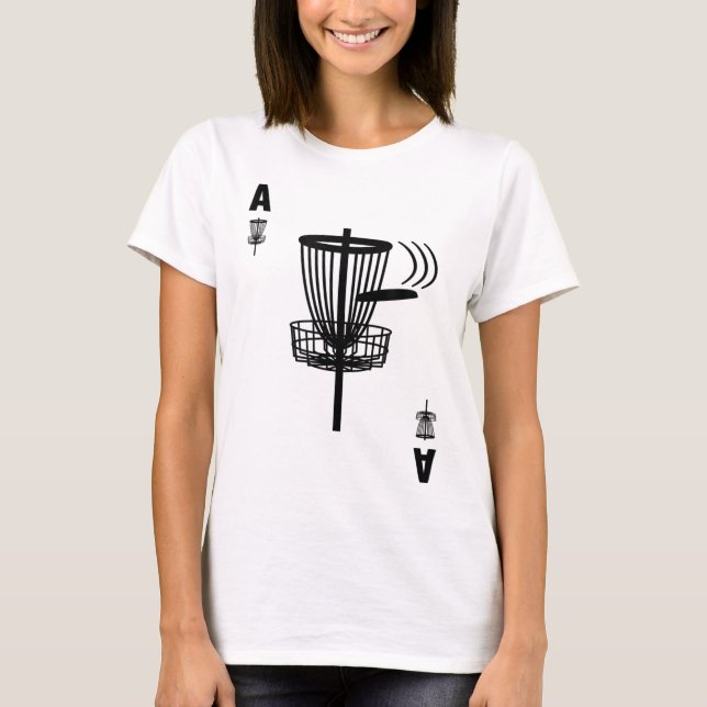 Camiseta Frisbee Golf Hole In One Ace Card Funny Disk Golf (Anverso)
