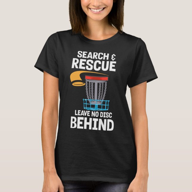 Camiseta Frisbee Player Golfer I Disk Golf Search y Rescu (Anverso)