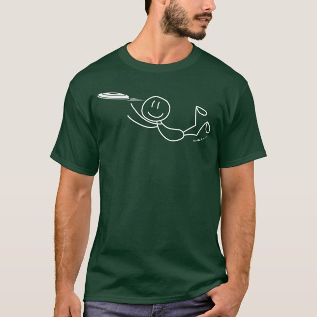 Camiseta Frisbee Stickman Disc Golf Divertido Ultimate Fris (Anverso)