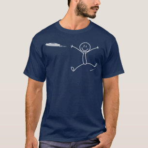 Camiseta Frisbee Stickman Disco Golf Divertido Frisbee Defi